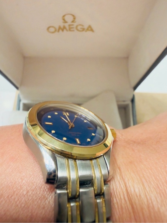 Omega Seamaster 120m Two-Tone Blue Wave Dial Ref. 2381.81.00 Vintage main image 4